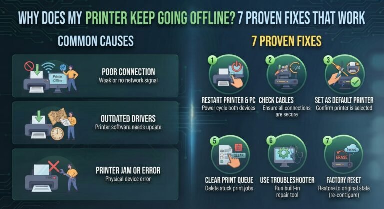 why does my printer keep going offline