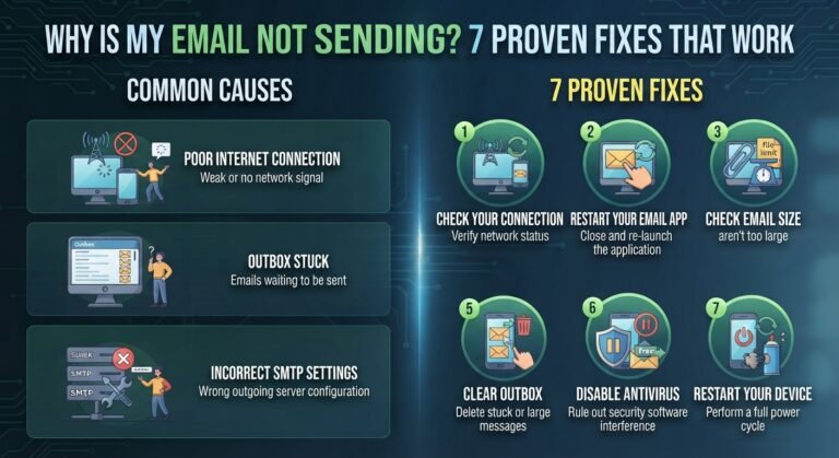 why is my email not sending